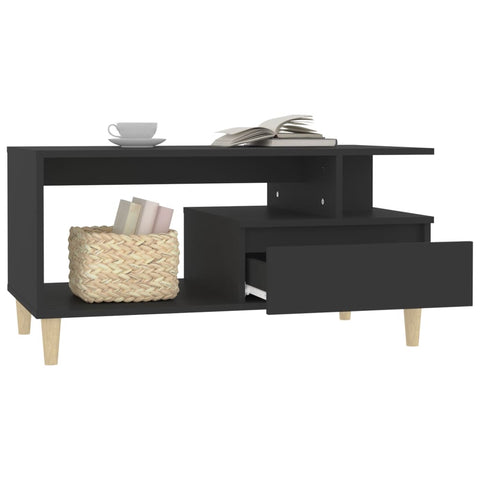 vidaXL Couchtisch Schwarz 90x49x45 cm Holzwerkstoff