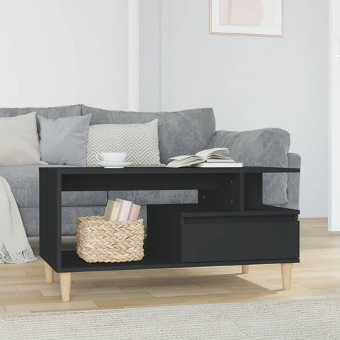 vidaXL Couchtisch Schwarz 90x49x45 cm Holzwerkstoff