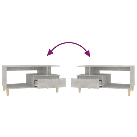 vidaXL Couchtisch Betongrau 90x49x45 cm Holzwerkstoff