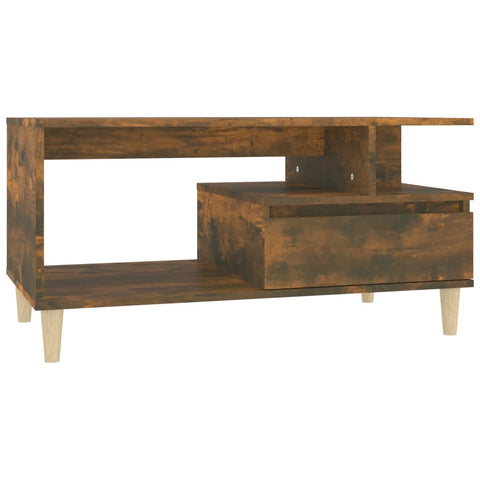 vidaXL Couchtisch Räuchereiche 90x49x45 cm Holzwerkstoff