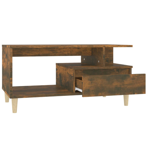 vidaXL Couchtisch Räuchereiche 90x49x45 cm Holzwerkstoff