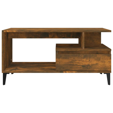 vidaXL Couchtisch Räuchereiche 90x49x45 cm Holzwerkstoff