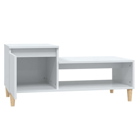 vidaXL Couchtisch Hochglanz-Weiß 100x50x45 cm Holzwerkstoff