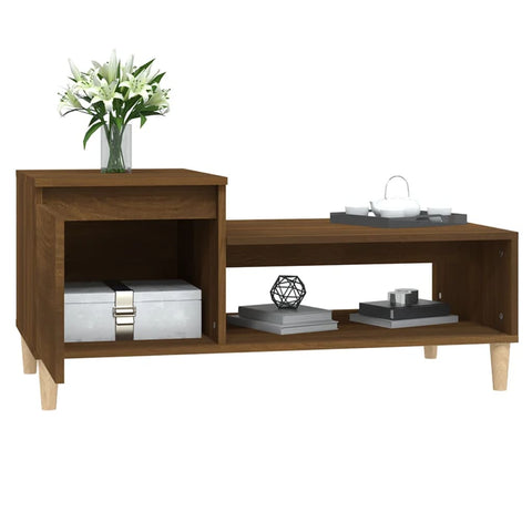 vidaXL Couchtisch Braun Eichen-Optik 100x50x45 cm Holzwerkstoff