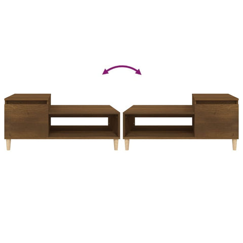 vidaXL Couchtisch Braun Eichen-Optik 100x50x45 cm Holzwerkstoff