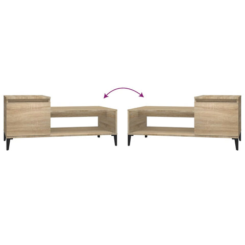 vidaXL Couchtisch Sonoma-Eiche 100x50x45 cm Holzwerkstoff