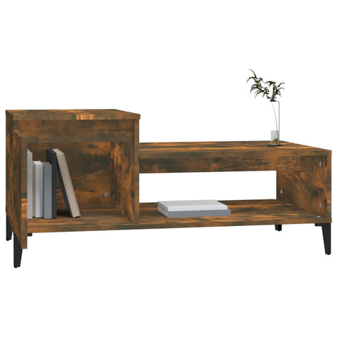 vidaXL Couchtisch Räuchereiche 100x50x45 cm Holzwerkstoff