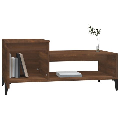 vidaXL Couchtisch Braun Eichen-Optik 100x50x45 cm Holzwerkstoff