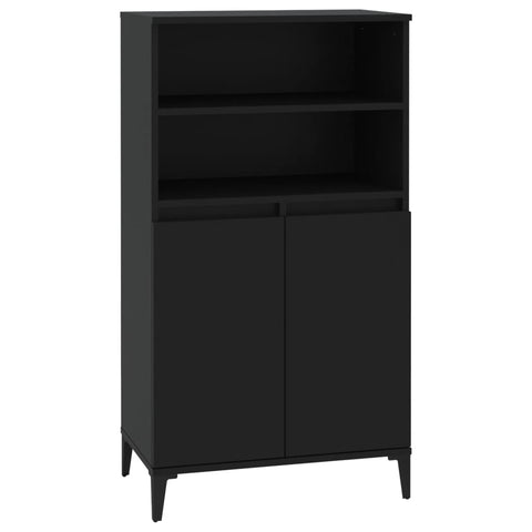 vidaXL Highboard Schwarz 60x36x110 cm Holzwerkstoff