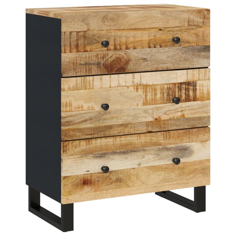 vidaXL Sideboards 2 Stk. 60x33x75 cm Raues Mangoholz