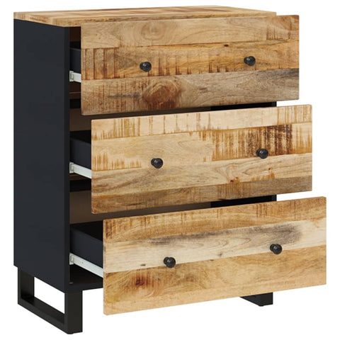 vidaXL Sideboards 2 Stk. 60x33x75 cm Raues Mangoholz