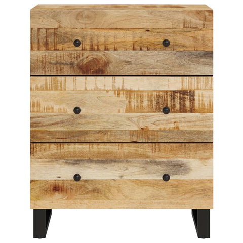 vidaXL Sideboards 2 Stk. 60x33x75 cm Raues Mangoholz