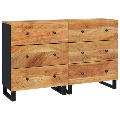 vidaXL Sideboards 2 Stk. 60x33x75 cm Massivholz Akazie