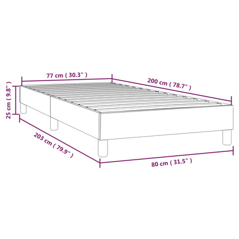 Bettgestell Grün 80x200 cm Stoff