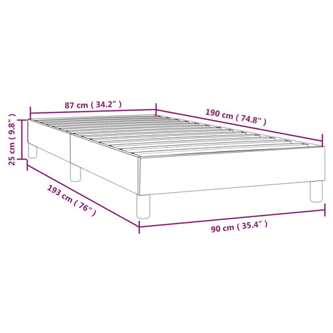 Bettgestell Grün 90x190 cm Stoff