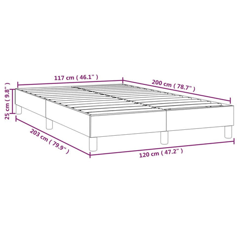 Bettgestell ohne Matratze Dunkelbraun 120x200 cm Stoff