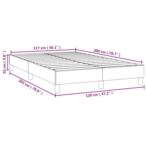 Bettgestell ohne Matratze Grün 120x200 cm Stoff