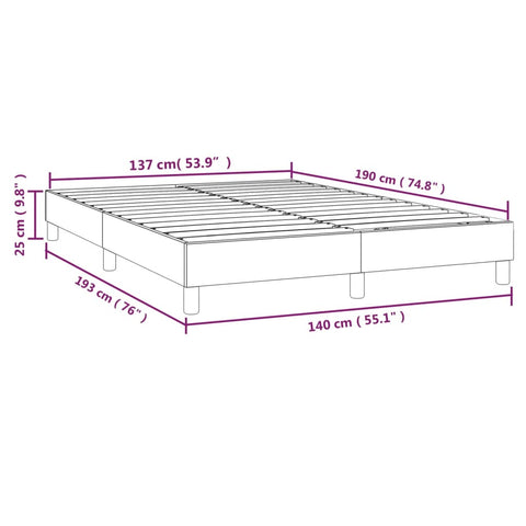 Bettgestell ohne Matratze Grün 140x190 cm Stoff