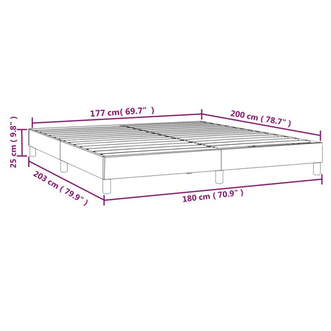 Bettgestell ohne Matratze Grün 180x200 cm Stoff