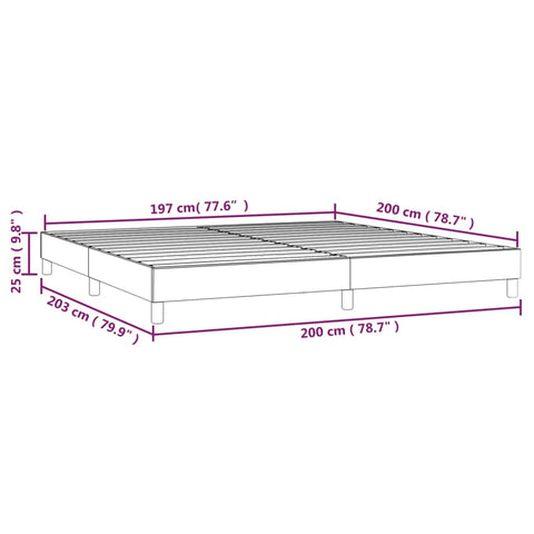 Bettgestell ohne Matratze Grün 200x200 cm Stoff