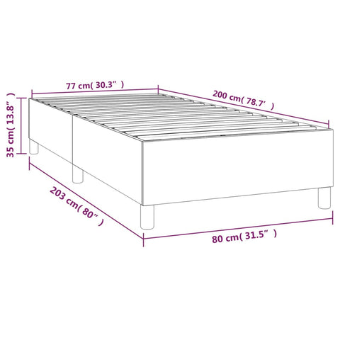 Bettgestell Grün 80x200 cm Stoff