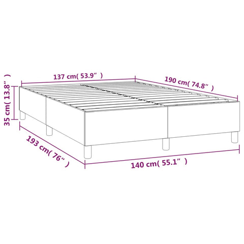 Bettgestell ohne Matratze Grün 140x190 cm Stoff