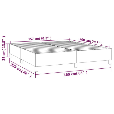 Bettgestell ohne Matratze Grün 160x200 cm Stoff