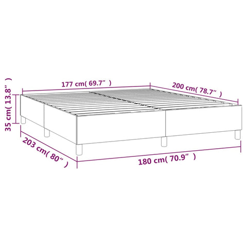 Bettgestell ohne Matratze Grün 180x200 cm Stoff