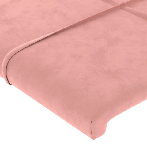 hocami - Kopfteil mit Ohren Rosa 93x23x118/128 cm Samt - kopfteil-mit-ohren-rosa-93x23x118-128-cm-samt-5 - 