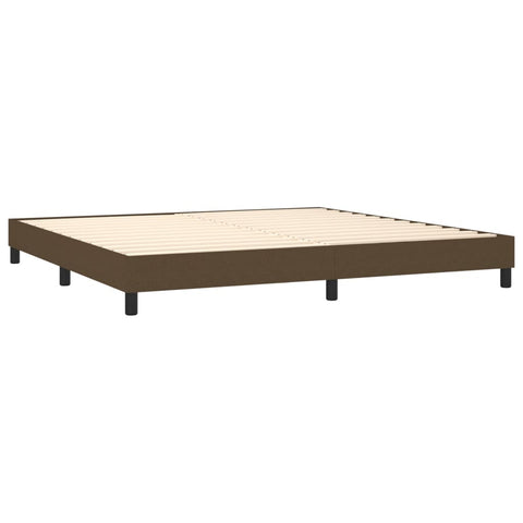 vidaXL Boxspringbett mit Matratze Dunkelbraun 200x200 cm Stoff