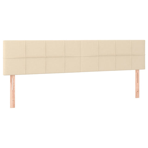 vidaXL Boxspringbett mit Matratze Creme 160x200 cm Stoff