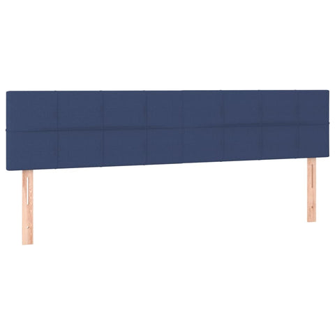 vidaXL Boxspringbett mit Matratze Blau 160x200 cm Stoff