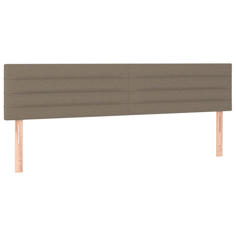 vidaXL Boxspringbett mit Matratze Taupe 160x200 cm Stoff