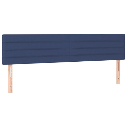 vidaXL Boxspringbett mit Matratze Blau 180x200 cm Stoff