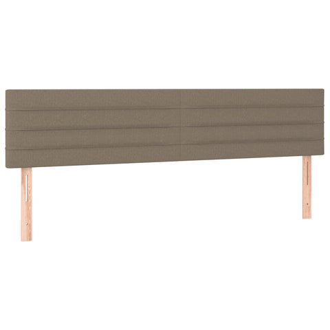 vidaXL Boxspringbett mit Matratze Taupe 200x200 cm Stoff