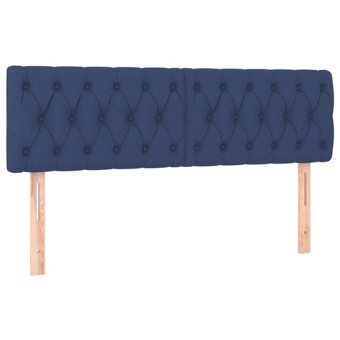 vidaXL Boxspringbett mit Matratze Blau 140x190 cm Stoff