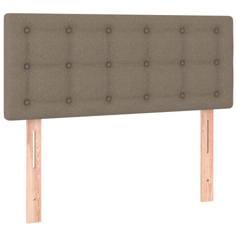 vidaXL Boxspringbett mit Matratze Taupe 90x190 cm Stoff