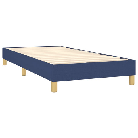 vidaXL Boxspringbett mit Matratze Blau 80x200 cm Stoff