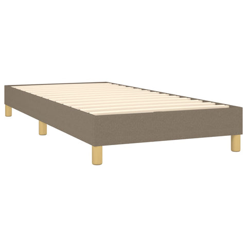 vidaXL Boxspringbett mit Matratze Taupe 100x200 cm Stoff