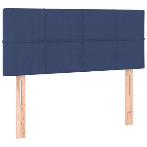 vidaXL Boxspringbett mit Matratze Blau 90x190 cm Stoff