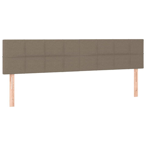 vidaXL Boxspringbett mit Matratze Taupe 200x200 cm Stoff