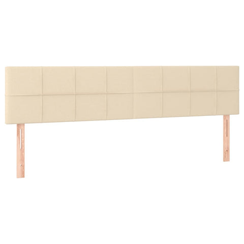 vidaXL Boxspringbett mit Matratze Creme 200x200 cm Stoff