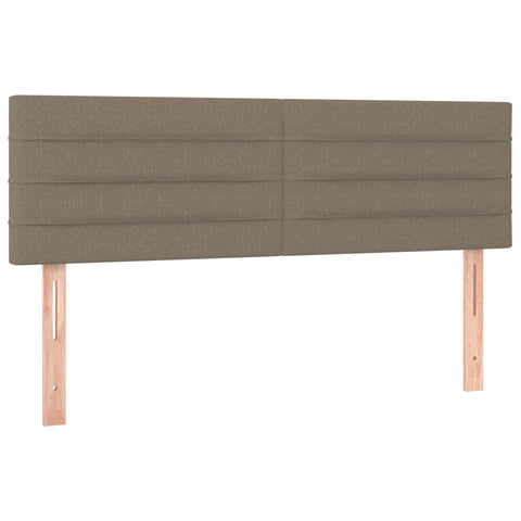 vidaXL Boxspringbett mit Matratze Taupe 140x190 cm Stoff