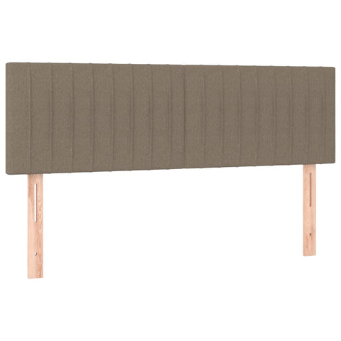 vidaXL Boxspringbett mit Matratze Taupe 140x200 cm Stoff