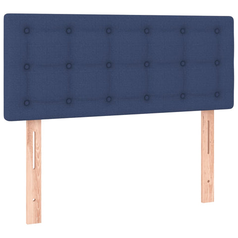 vidaXL Boxspringbett mit Matratze Blau 90x200 cm Stoff