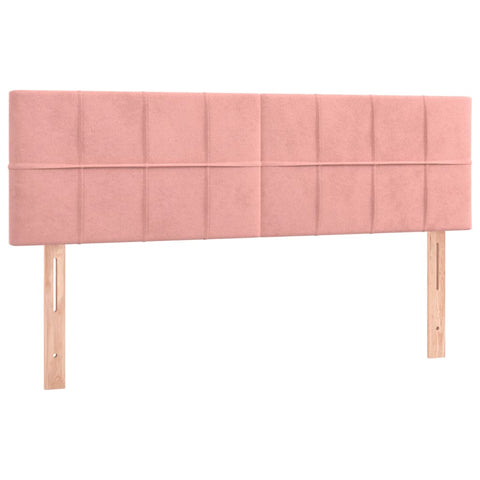 vidaXL Boxspringbett mit Matratze Rosa 140x190 cm Samt