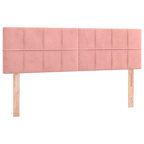 vidaXL Boxspringbett mit Matratze Rosa 140x200 cm Samt