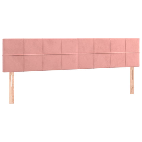 vidaXL Boxspringbett mit Matratze Rosa 200x200 cm Samt