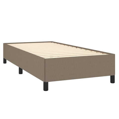 vidaXL Boxspringbett mit Matratze Taupe 90x200 cm Stoff