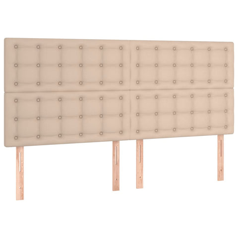 Boxspringbett Matratze Cappuccino-Braun 180x200 cm Kunstleder